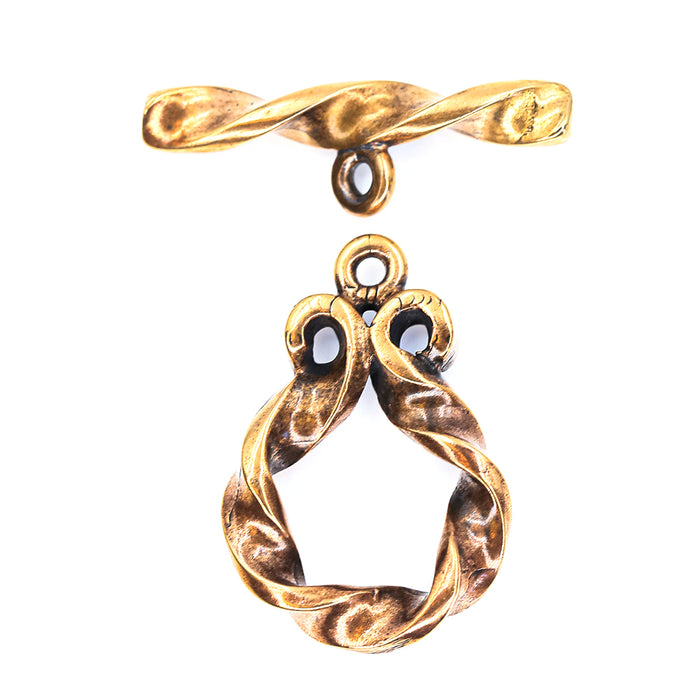 (bzct104-8739) Bronze Twisted Toggle - heavy