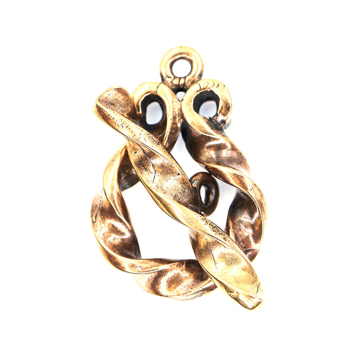 (bzct104-8739) Bronze Twisted Toggle - heavy
