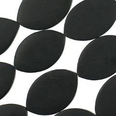 (bom018) 32x20mm Black Onyx Matte - Scottsdale Bead Supply