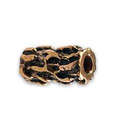 (bzbd004-9318) Bronze rough bark textured bead. - Scottsdale Bead Supply