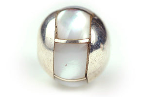 Inlay Round 10 mm White Mother-of-pearl