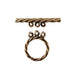 Bronze 3 strand twist design toggle