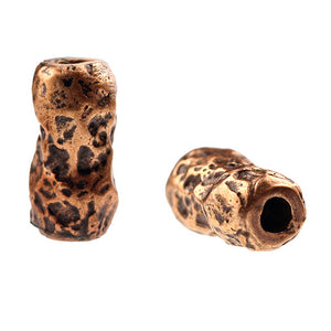 (bzbd127-9482) Bronze Textured Bead - Scottsdale Bead Supply