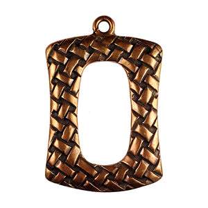 Bronze Basket Weave Pendant
