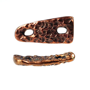 (bzbd138-N0078A) Bronze Textured Link - Scottsdale Bead Supply