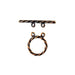 Bronze "flat twist" toggle & bar for 2 strands