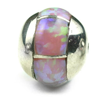 Inlay Round 10 mm Pink Synth Opal