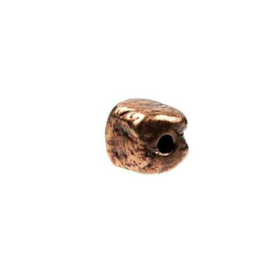 (bzbd099-N0362) Bronze Free Form Cube - Scottsdale Bead Supply