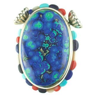 Azurite Clasp with Inlay
