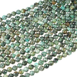 (africanturq002) African Turquoise 11mm Faceted - Scottsdale Bead Supply