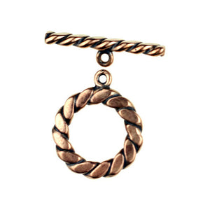 Bronze flattened twisted wire toggle