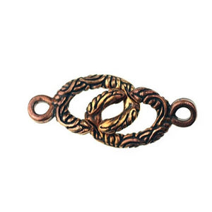 Bronze "pop top" style Hook N eye, 2 part clasp-Small