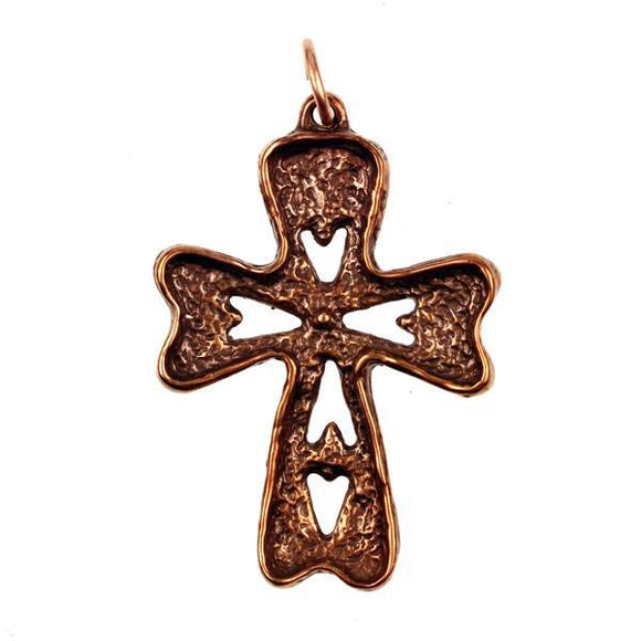 Handmade solid bronze cross by Old World Bronze.