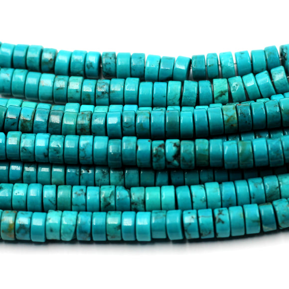 6mm turquoise rondelles