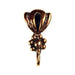 Bronze styleized flower with bail for pendants
