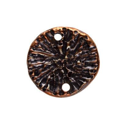 (bzbd125-9663) Bronze Textured Bead - Scottsdale Bead Supply