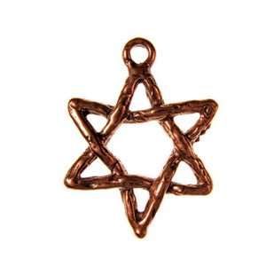 Solid Bronze rope form star of David