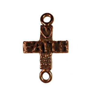 Bronze "Faith" Cross Link