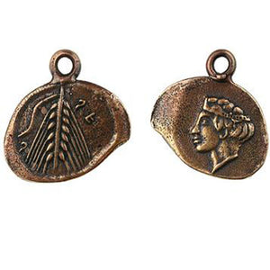 (bzrc019) Greek "Wheat- Head" coin (Reproduction)