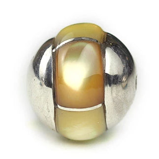 Inlay Round 10 mm Gold Lip Shell