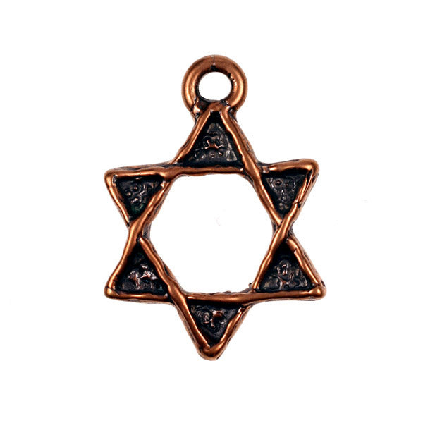 Bronze Star of David Pendant