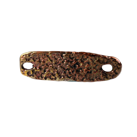 (bzbd140-N0079B) Bronze Textured Link Connector - Scottsdale Bead Supply