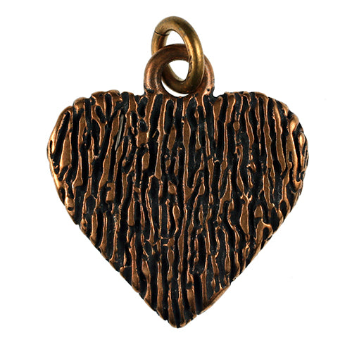 Bronze Textured Heart Pendant