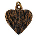 Bronze Textured Heart Pendant
