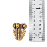 (bzbd132-N0327) Bronze Textured Bead