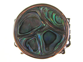 5-Strand Paua Shell Round Box Clasp