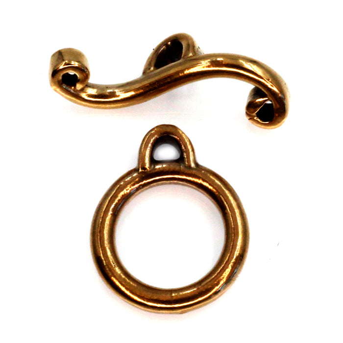 (bzct047) Sculptured Bronze Toggle