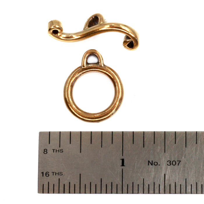 (bzct047) Sculptured Bronze Toggle