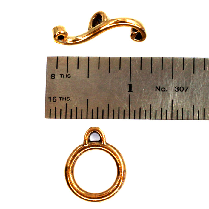(bzct047) Sculptured Bronze Toggle