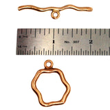(bzct031-8842) Bronze smooth sculpted toggle clasp.