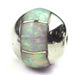Inlay Round 10 mm White Synth Opal