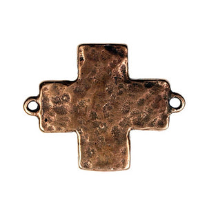 Bronze Hammered Texture Cross Link