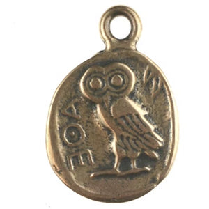 Greek coin with Owl "AOE" (Reproduction)