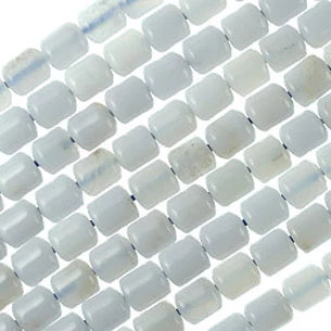 (bluelaceagate012) 8mm x 7mm Blue Lace Agate - Scottsdale Bead Supply