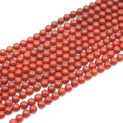 8mm Round Red Jasper