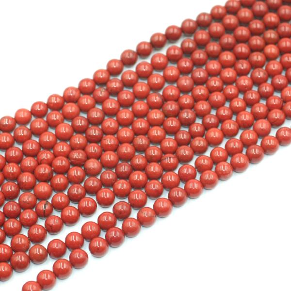 8mm Round Red Jasper