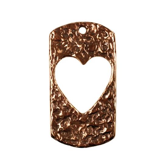 Bronze Inset Heart Pendant