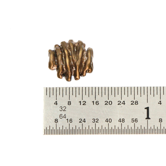 (bzbd011) Flattened Bee Hive Shape Bronze Bead