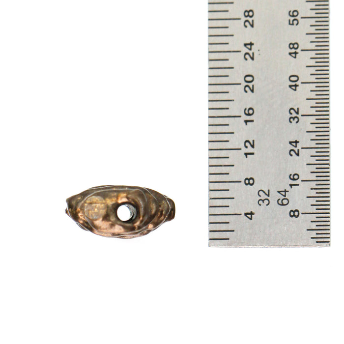 (bzbd011) Flattened Bee Hive Shape Bronze Bead