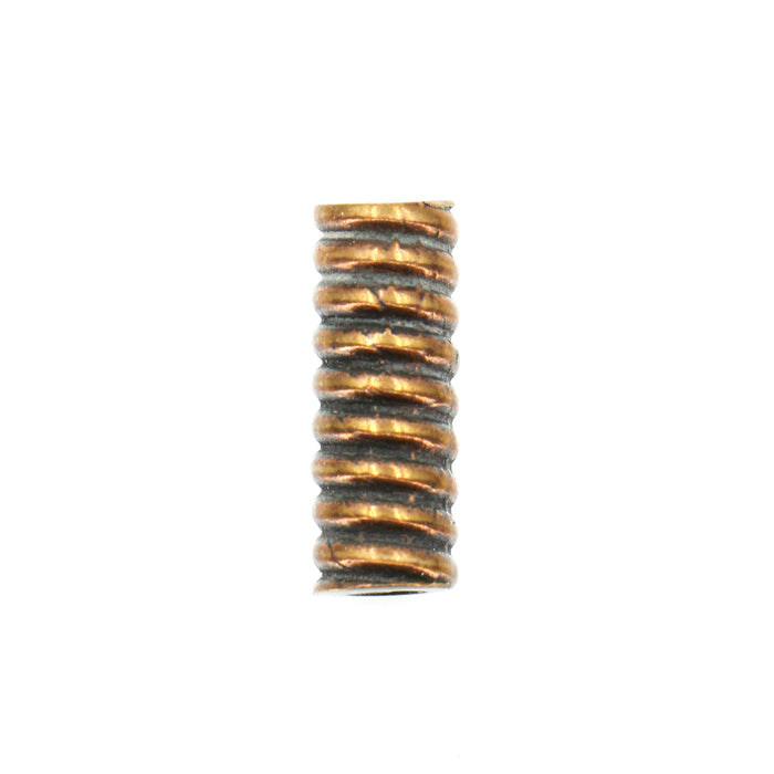 (bzbd120) Bronze Spiral Tube Bead