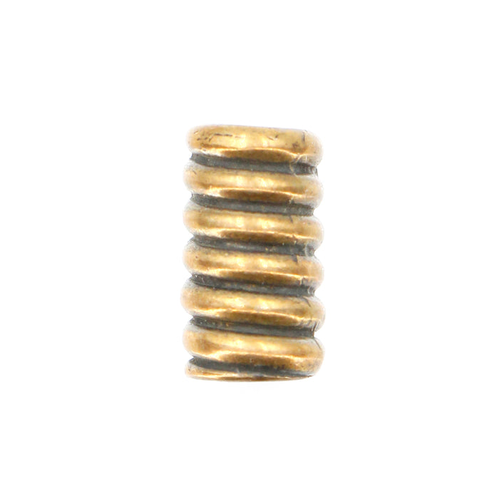 (bzbd139) Small Bronze Spiral Bead