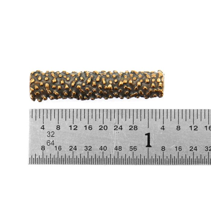 (bzbd188) 6x28mm Textured Bronze Tube