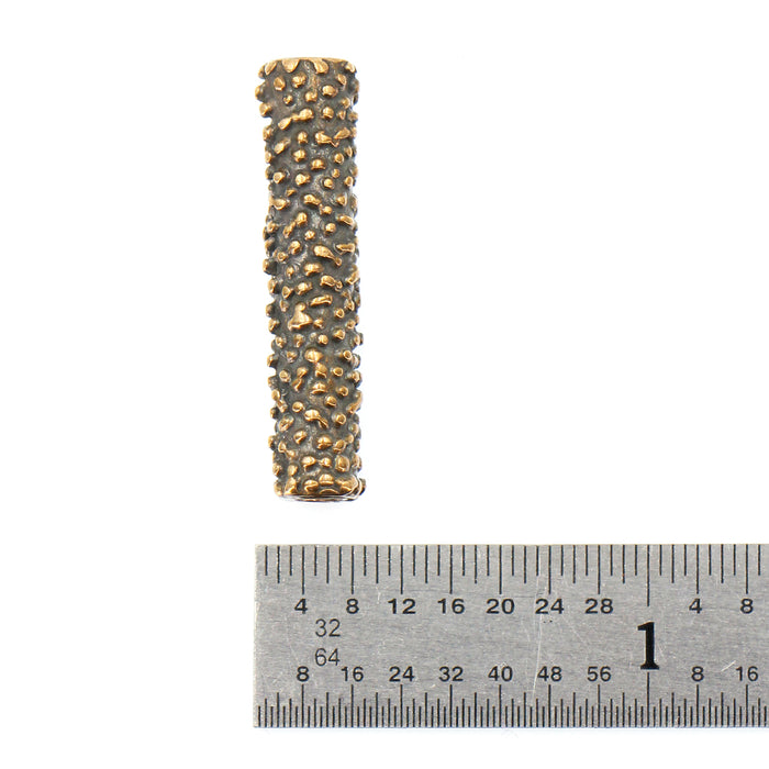 (bzbd188) 6x28mm Textured Bronze Tube