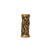 (bzbd141-9468) Bronze textured long bead