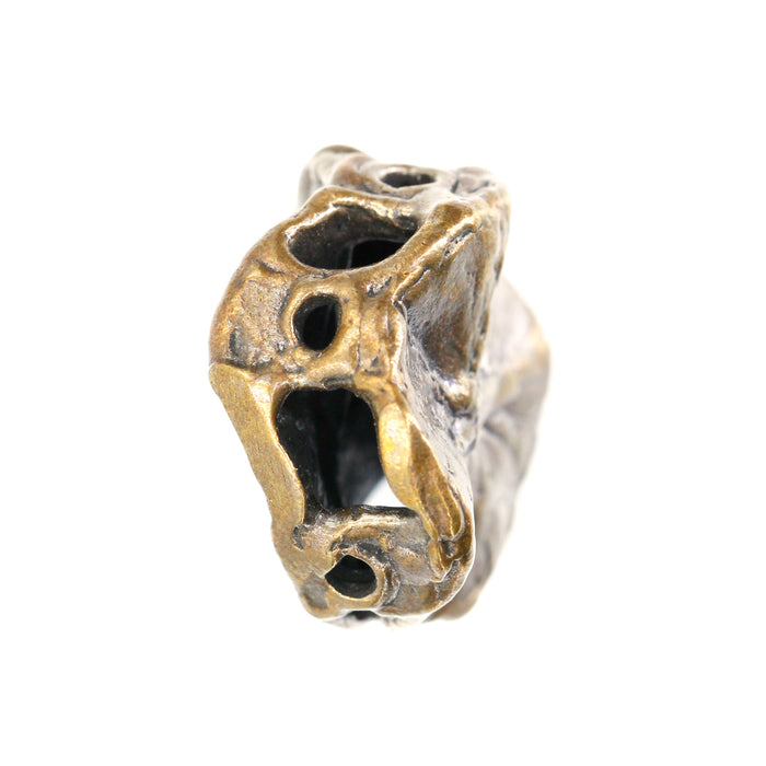 (bzbd104) Very Large Bronze Hollow Round Bead