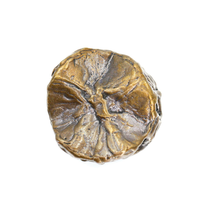 (bzbd104) Very Large Bronze Hollow Round Bead